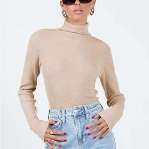 NOURI LONG SLEEVE TOP BEIGE
